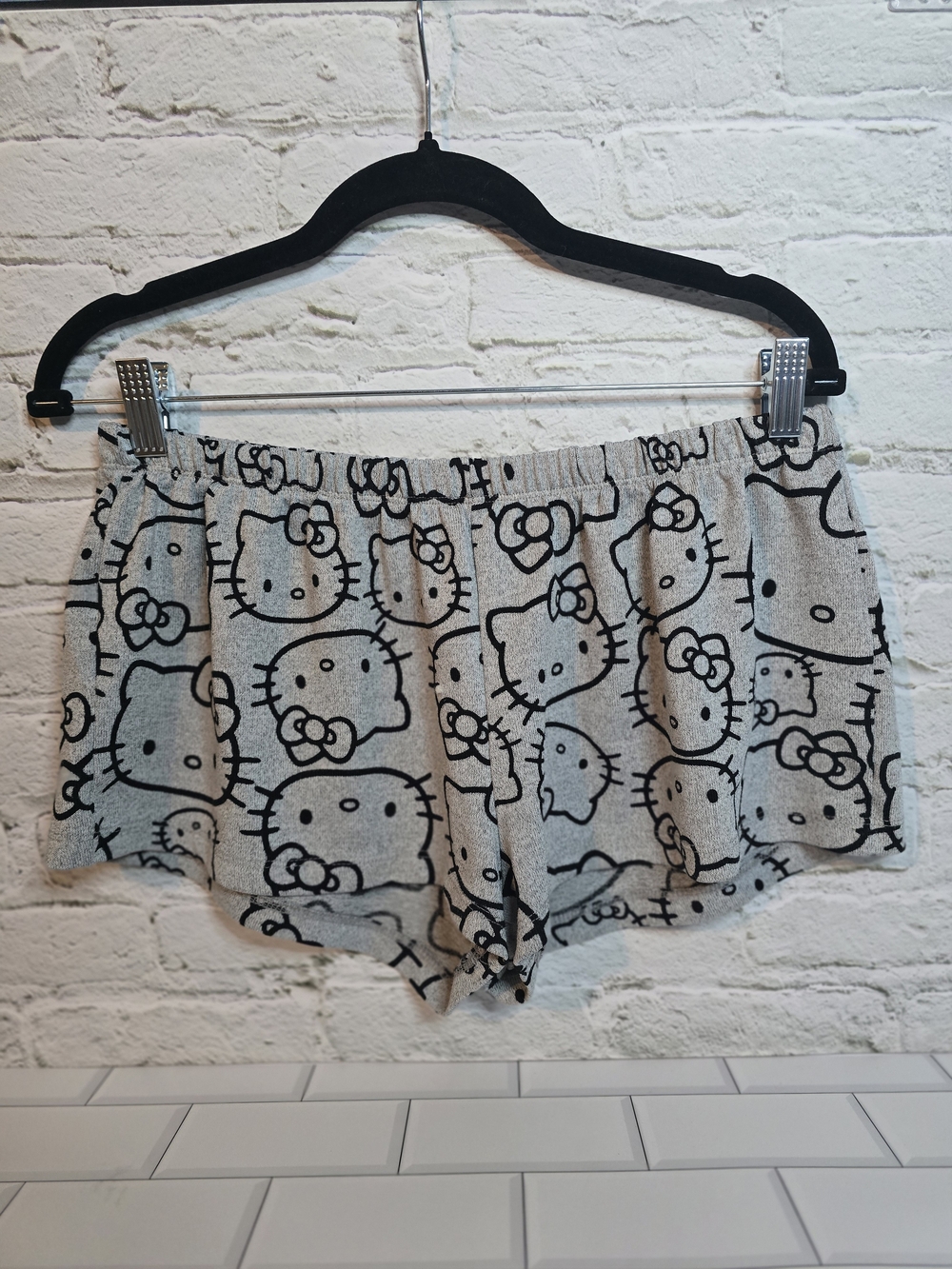 Hello Kitty Gray and Black Lounge Shorts